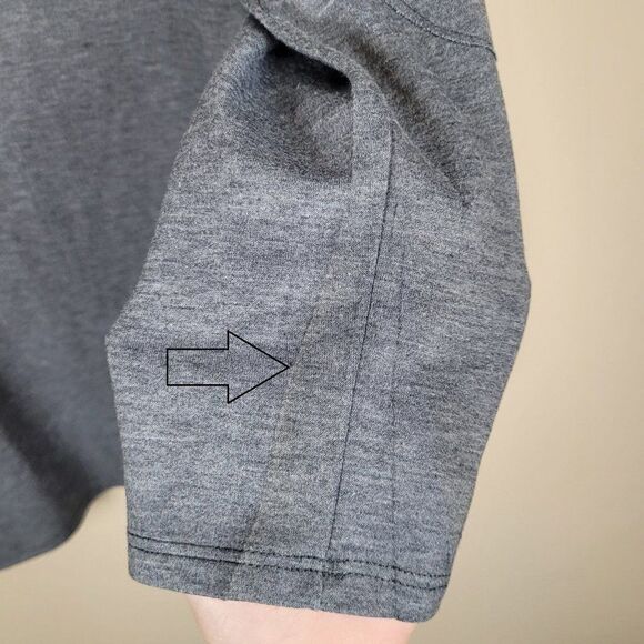 Go Couture Colorblock Top Long Sleeve Gray Green Red Black Size XL - Picture 9 of 14